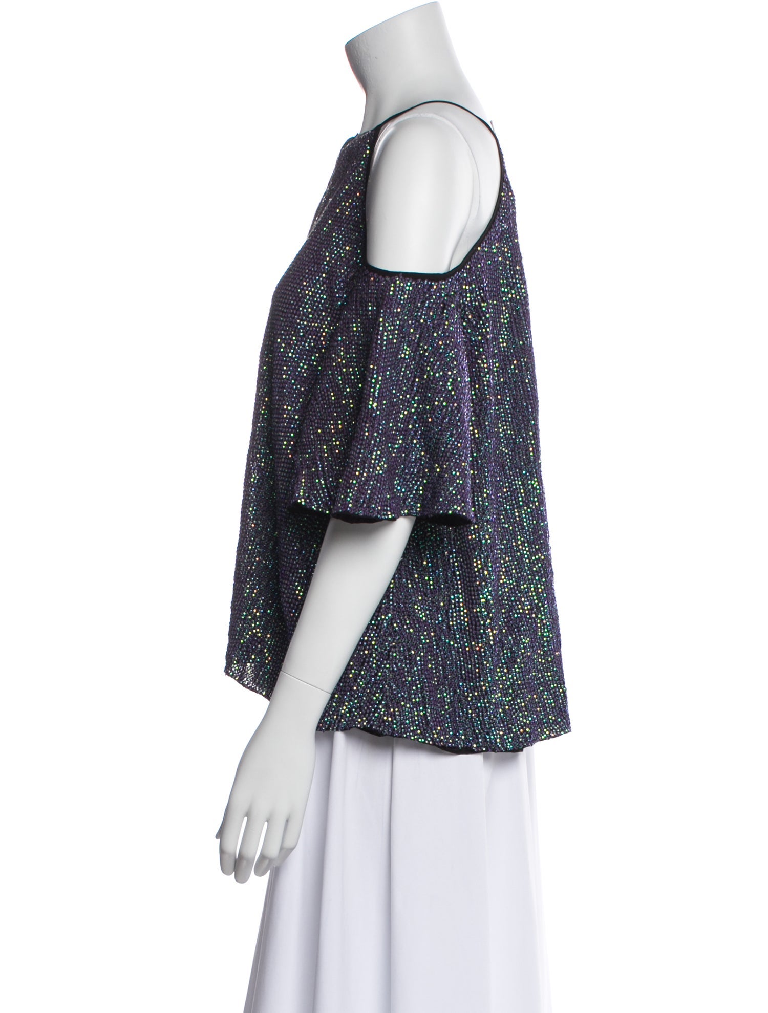 Temperley London Printed Off-The-Shoulder Blouse