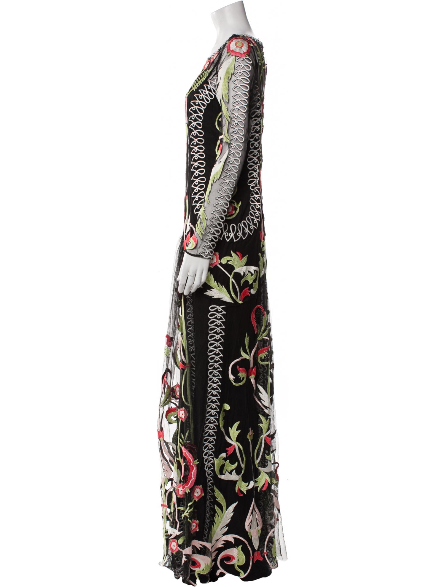 Temperley London Floral Print Long Dress w/ Tags