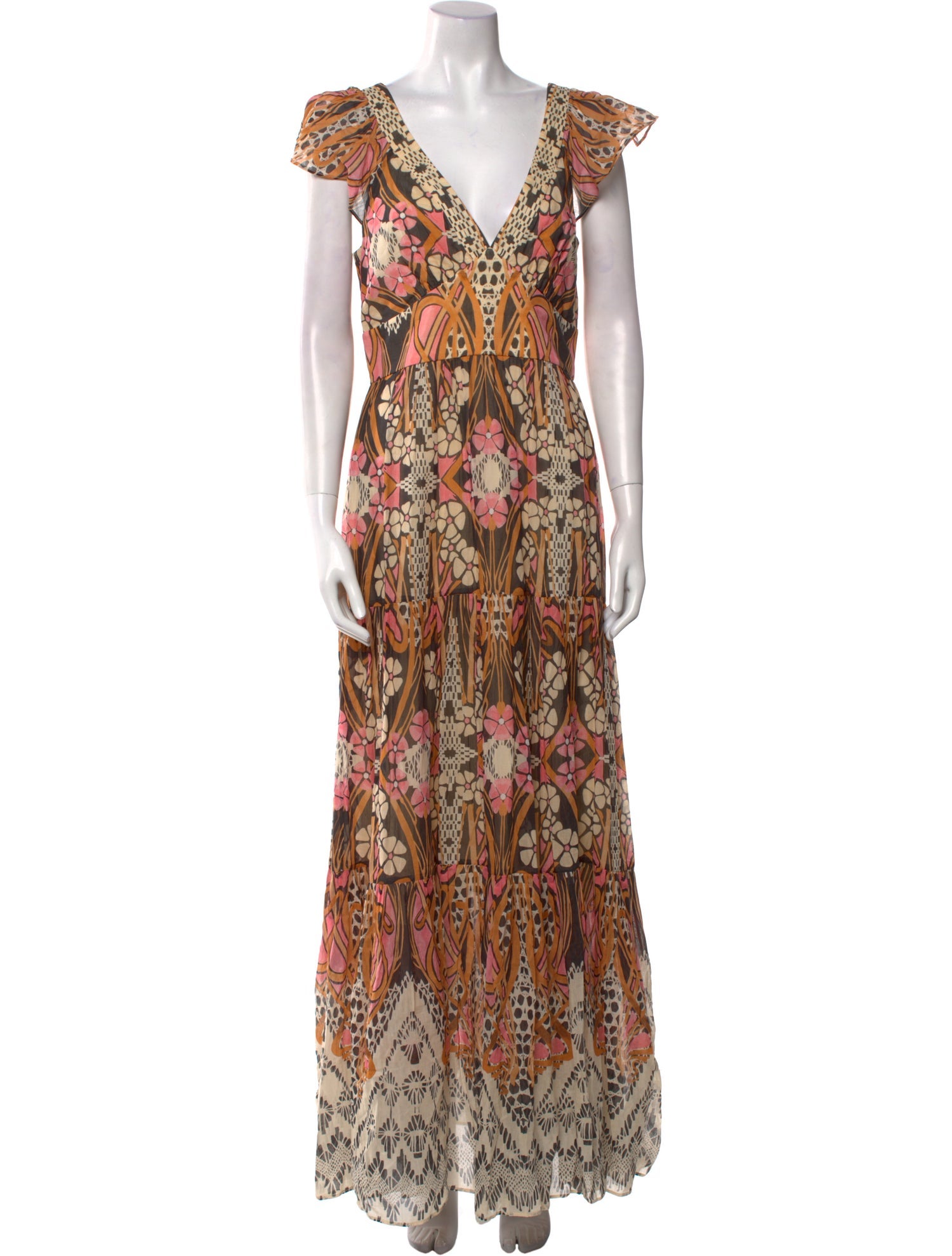 Temperley London Printed Long Dress w/ Tags