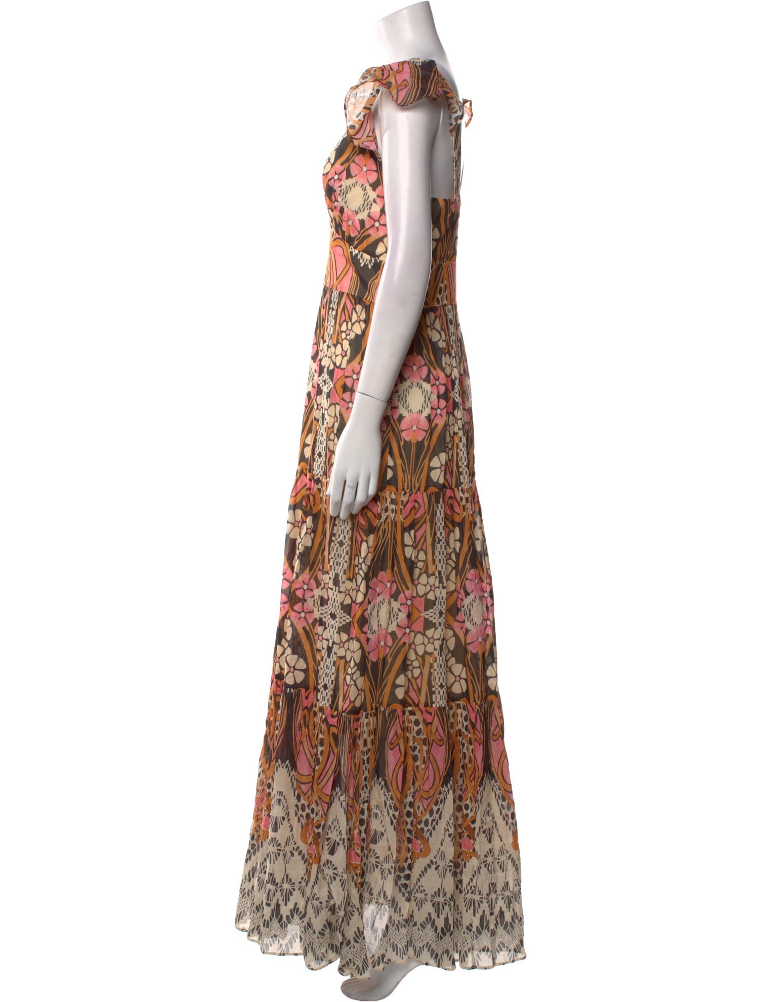 Temperley London Printed Long Dress w/ Tags