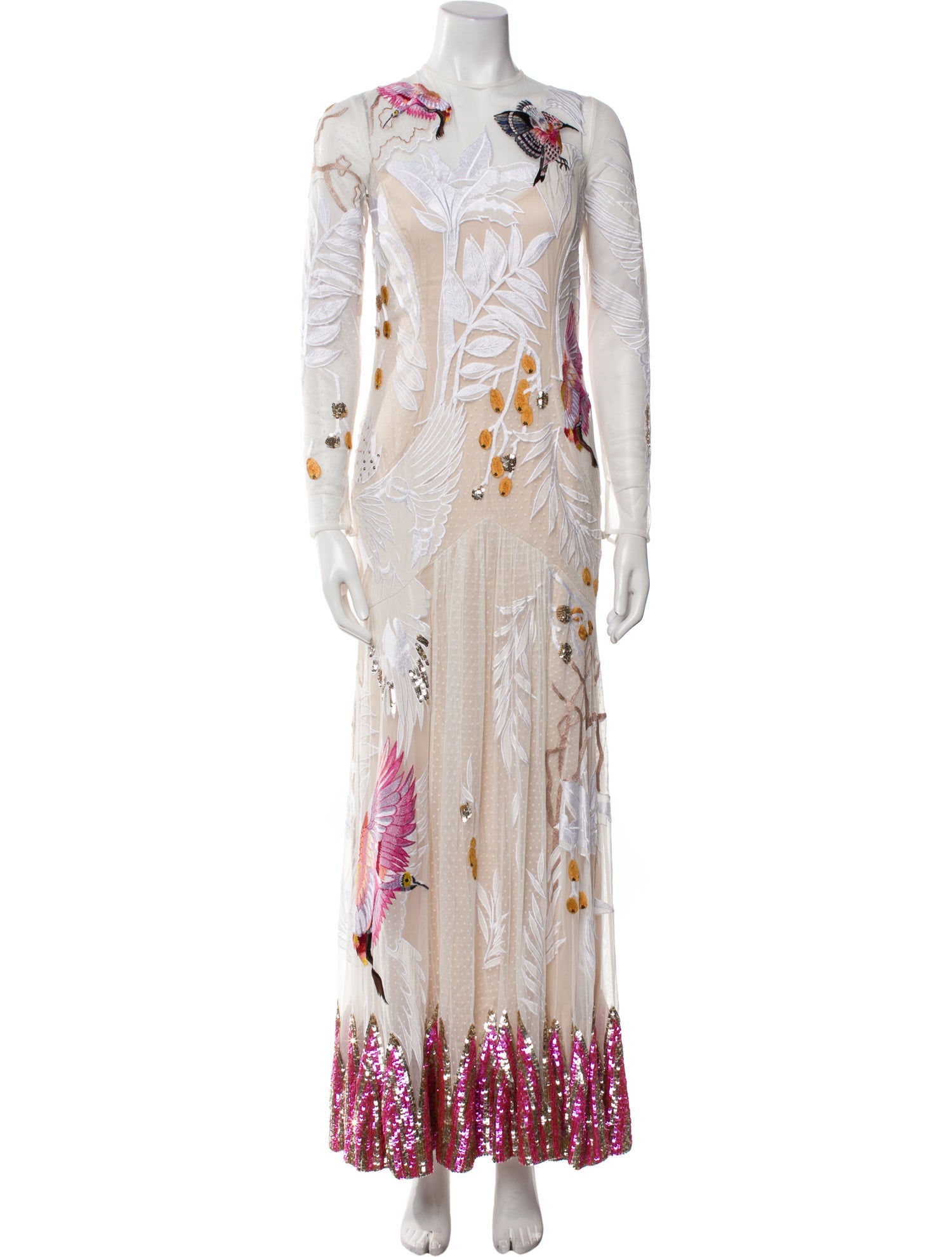 Temperley London Floral Print Long Dress w/ Tags