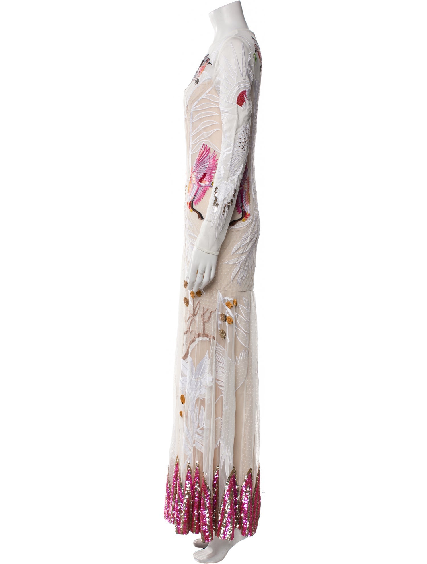 Temperley London Floral Print Long Dress w/ Tags