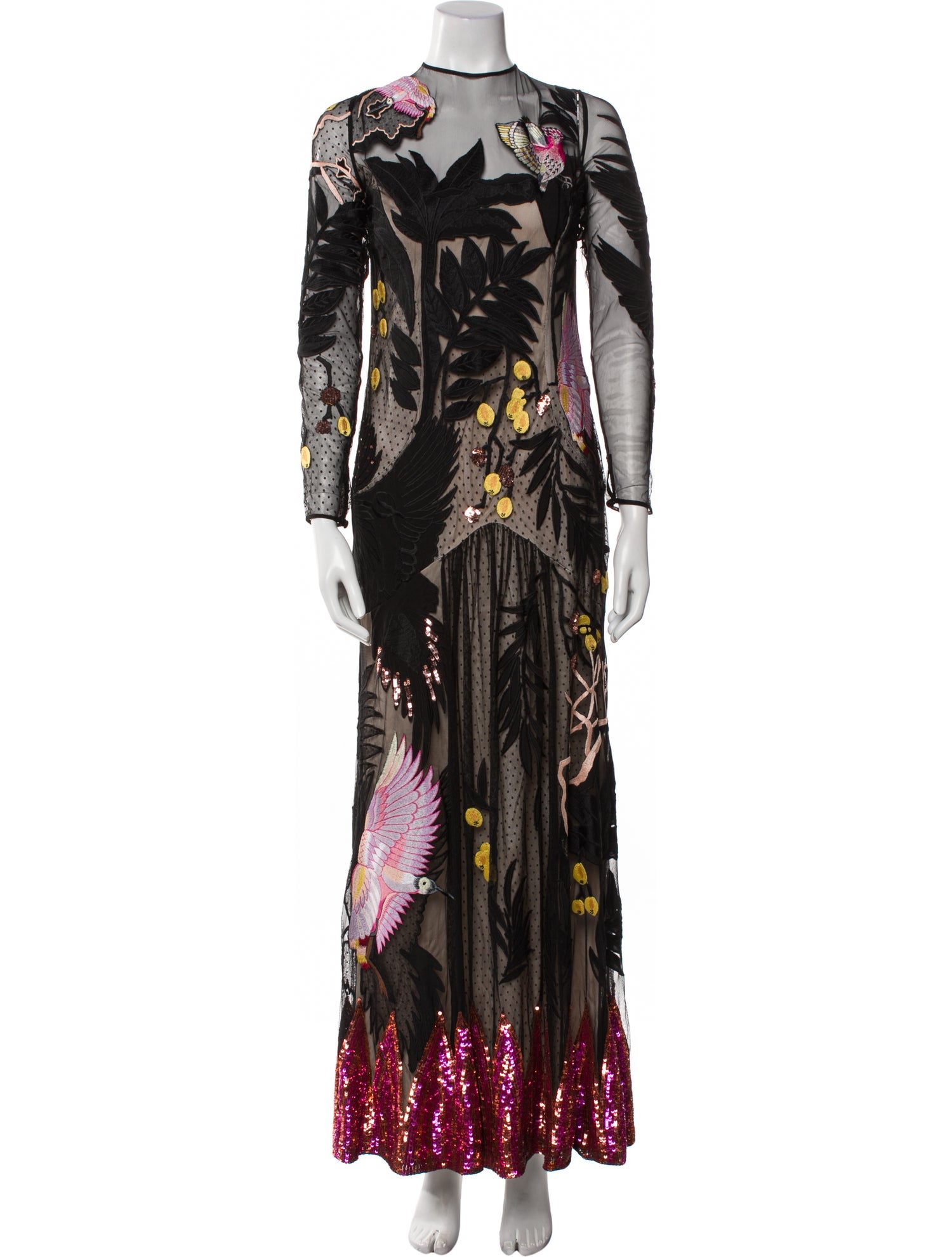 Temperley London Floral Print Long Dress w/ Tags