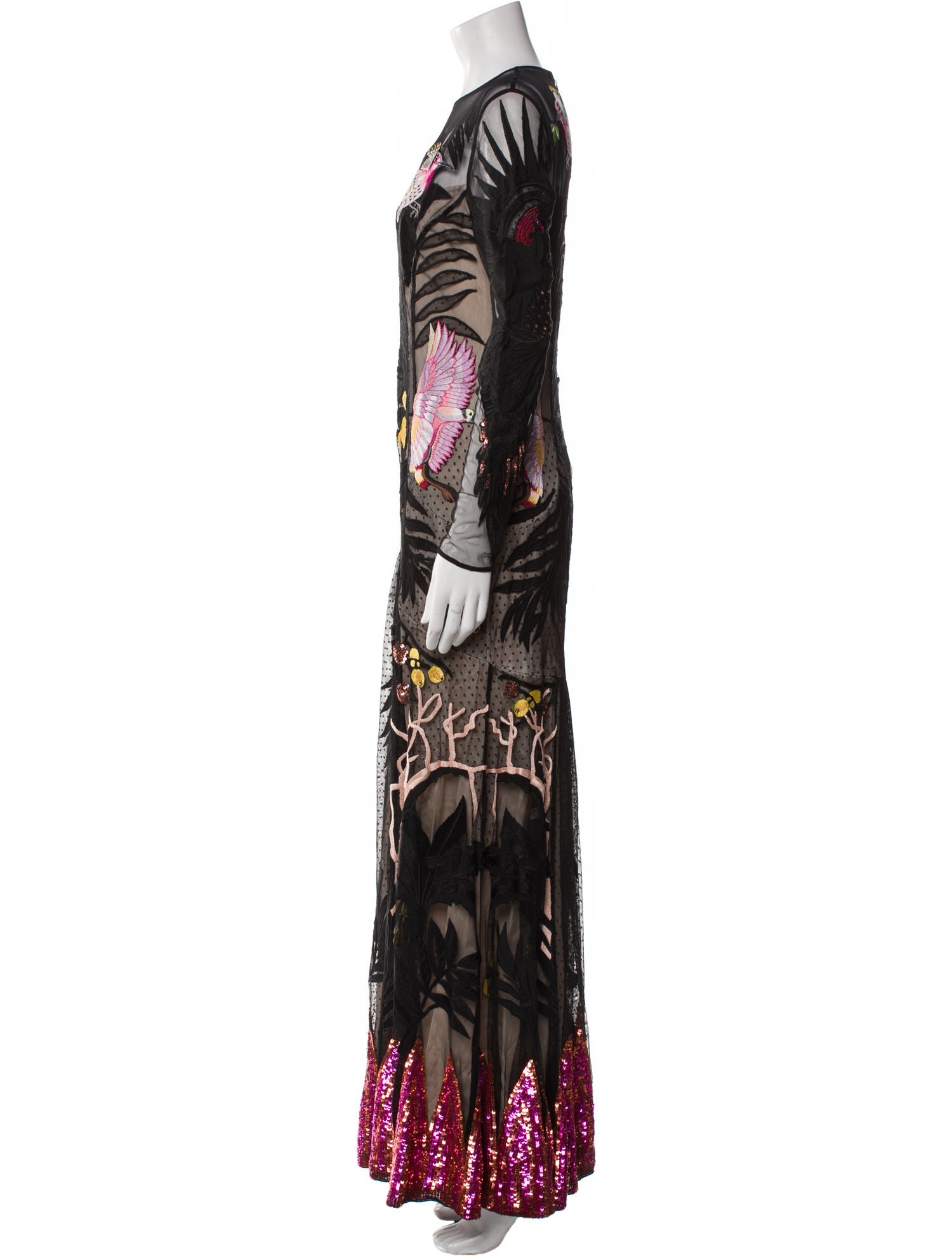 Temperley London Floral Print Long Dress w/ Tags