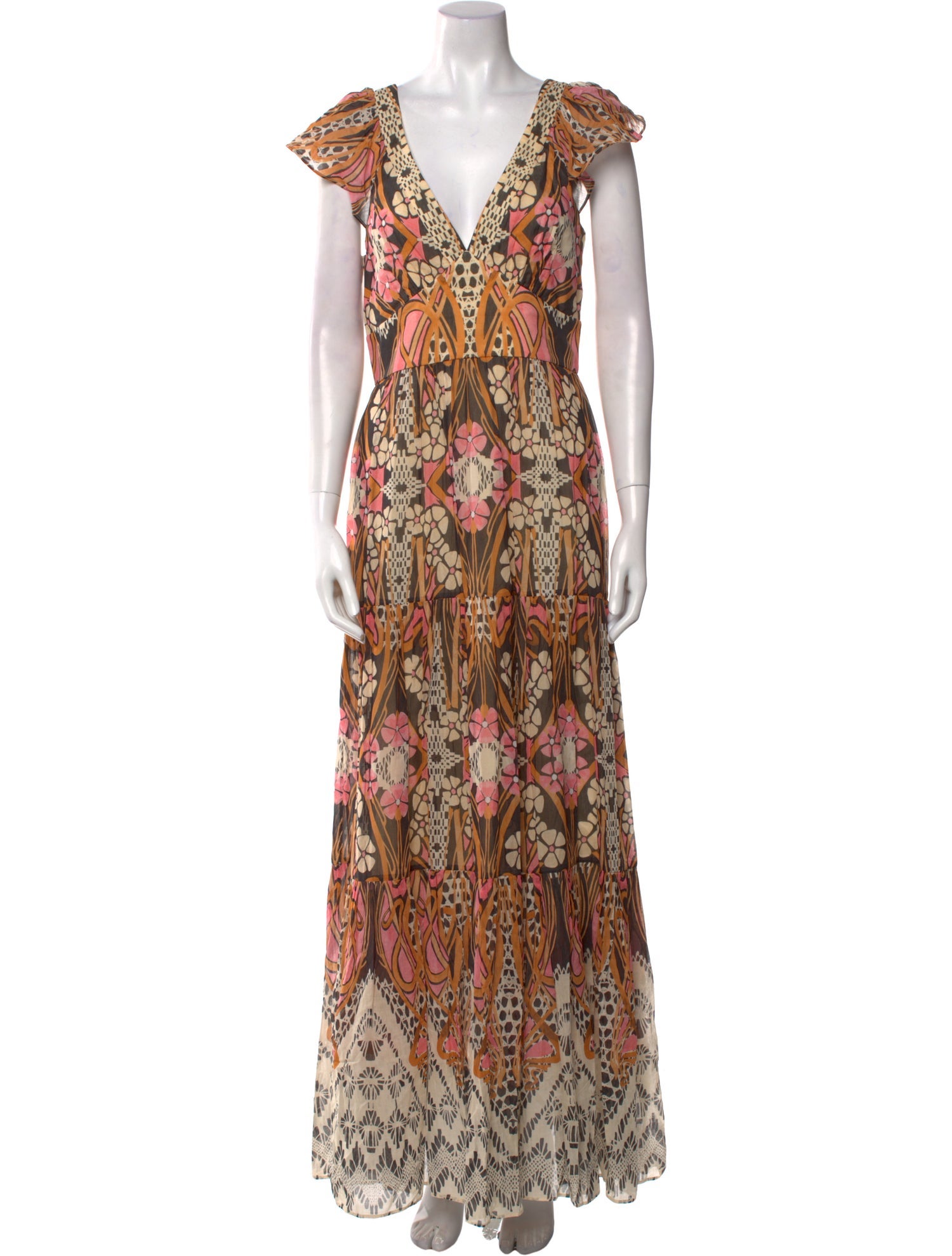 Temperley London Printed Long Dress w/ Tags