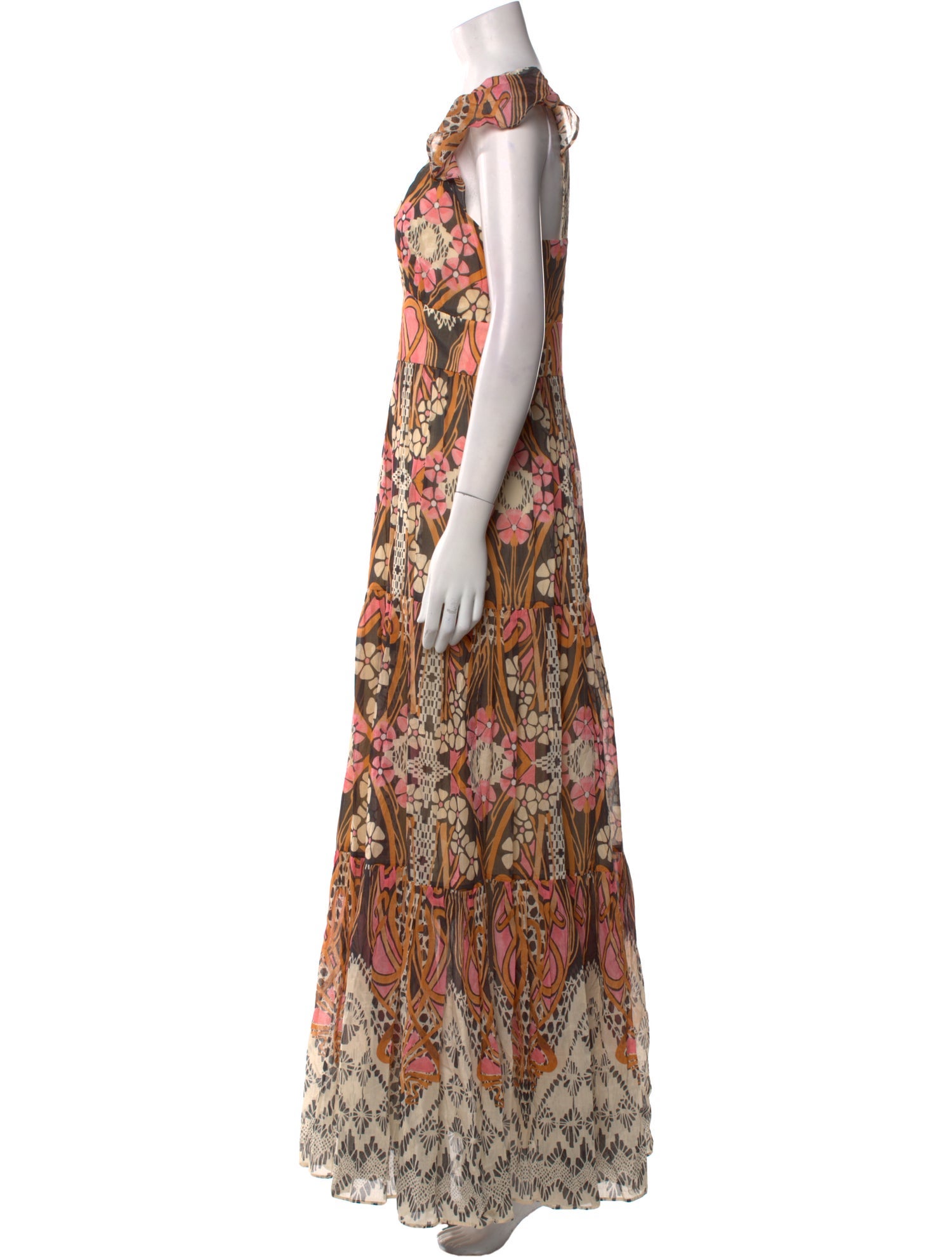 Temperley London Printed Long Dress w/ Tags
