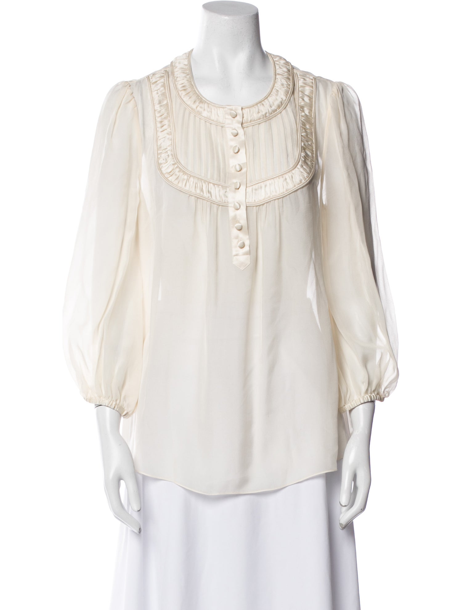 Temperley London Silk Scoop Neck Blouse