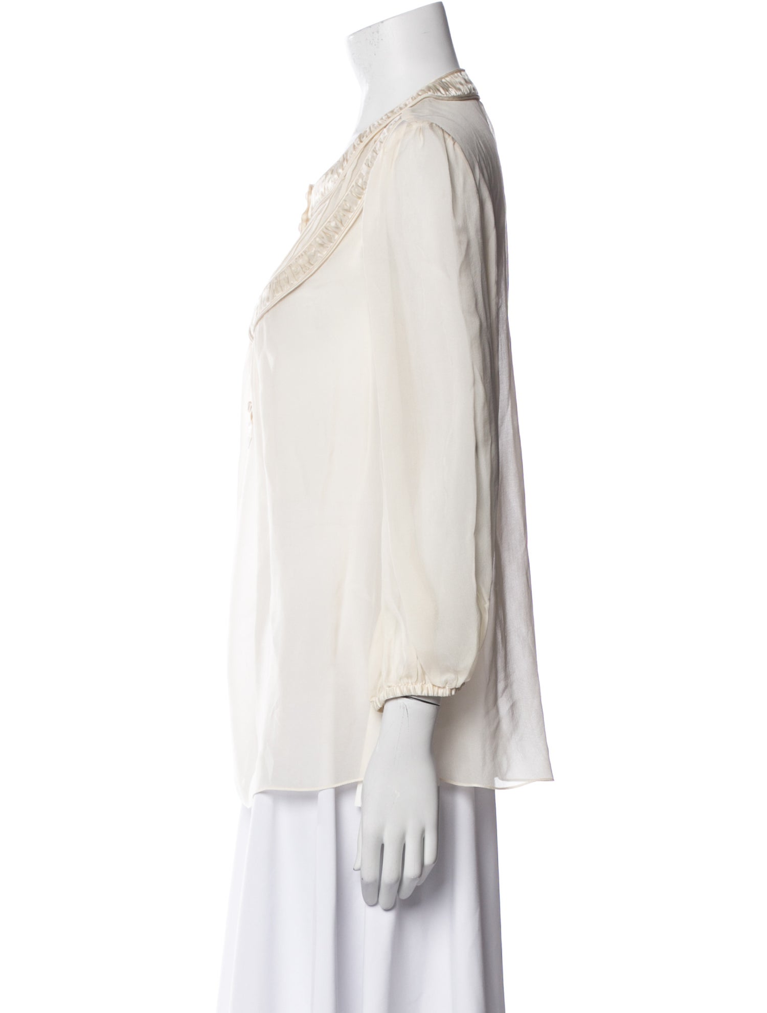 Temperley London Silk Scoop Neck Blouse