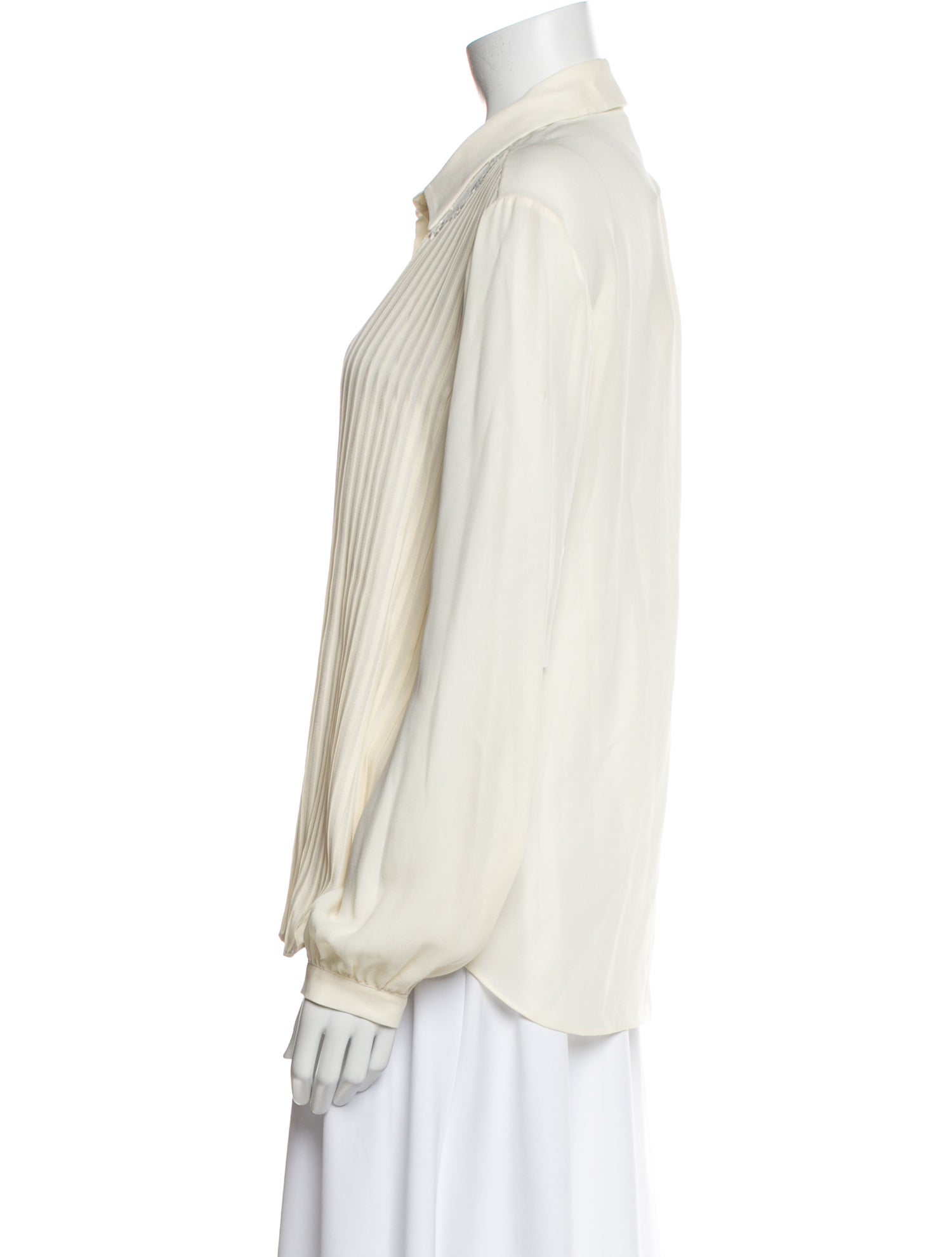 Temperley London Silk Long Sleeve Button-Up Top w/ Tags