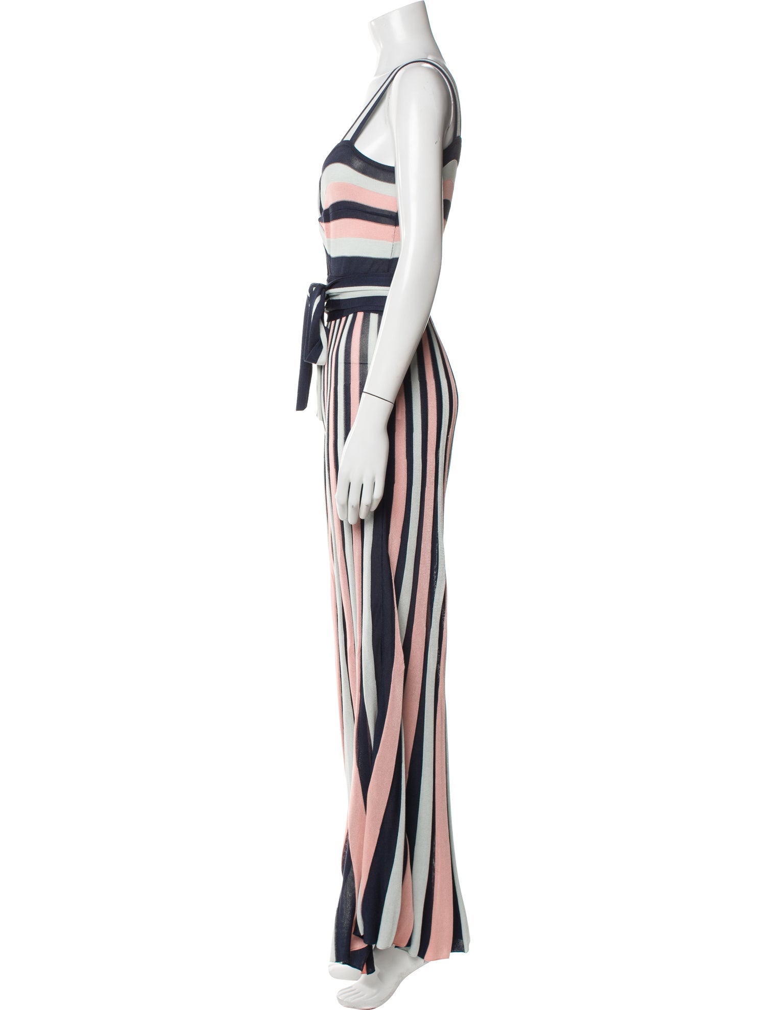 Temperley London Striped V-Neck Jumpsuit