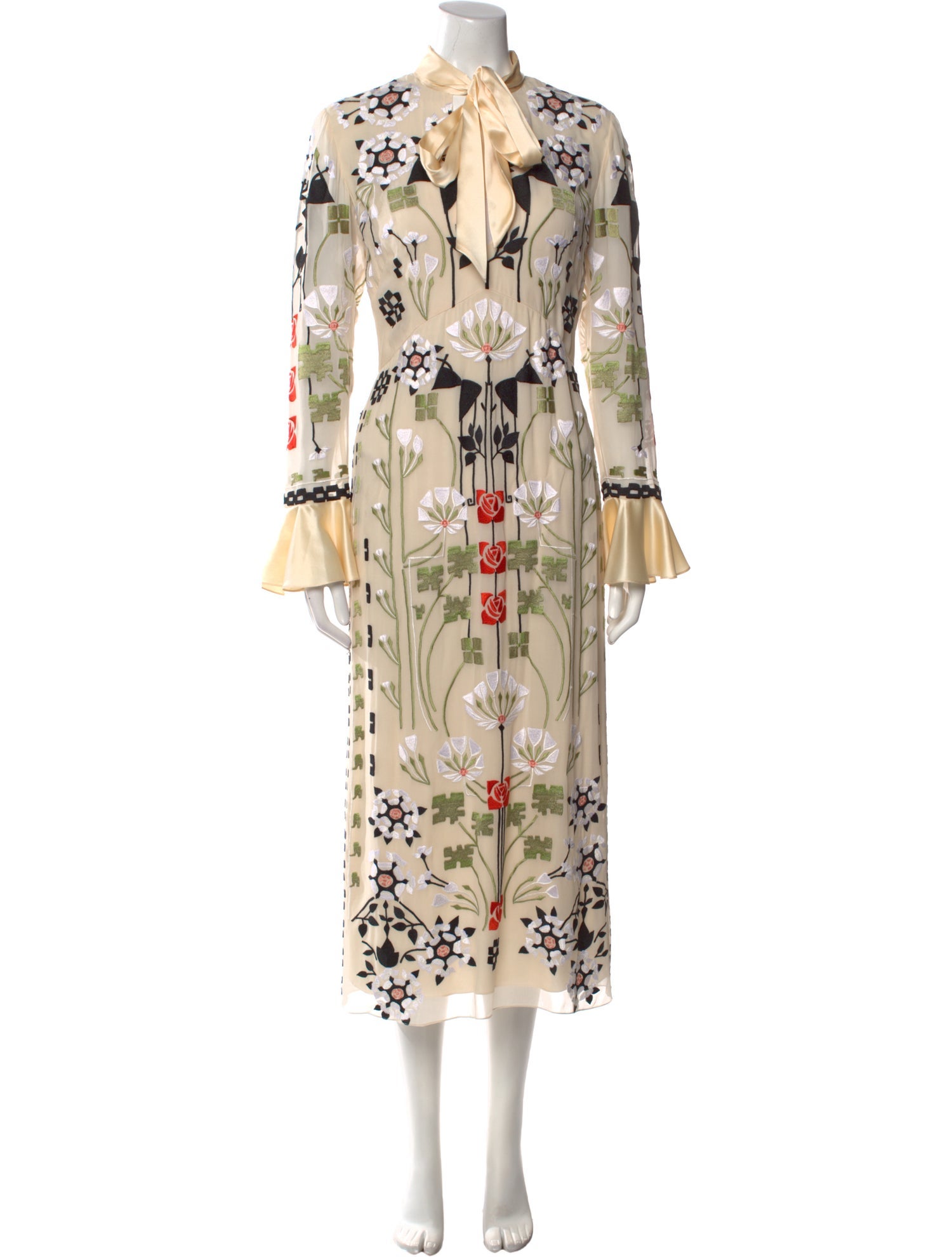 Temperley London Floral Print Long Dress