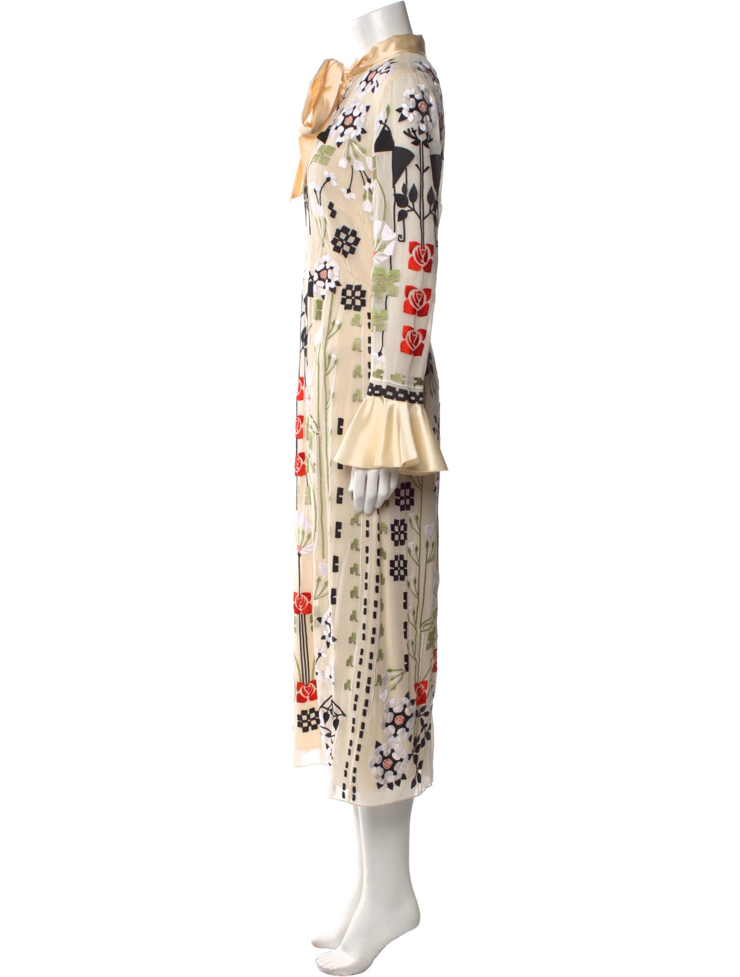 Temperley London Floral Print Long Dress