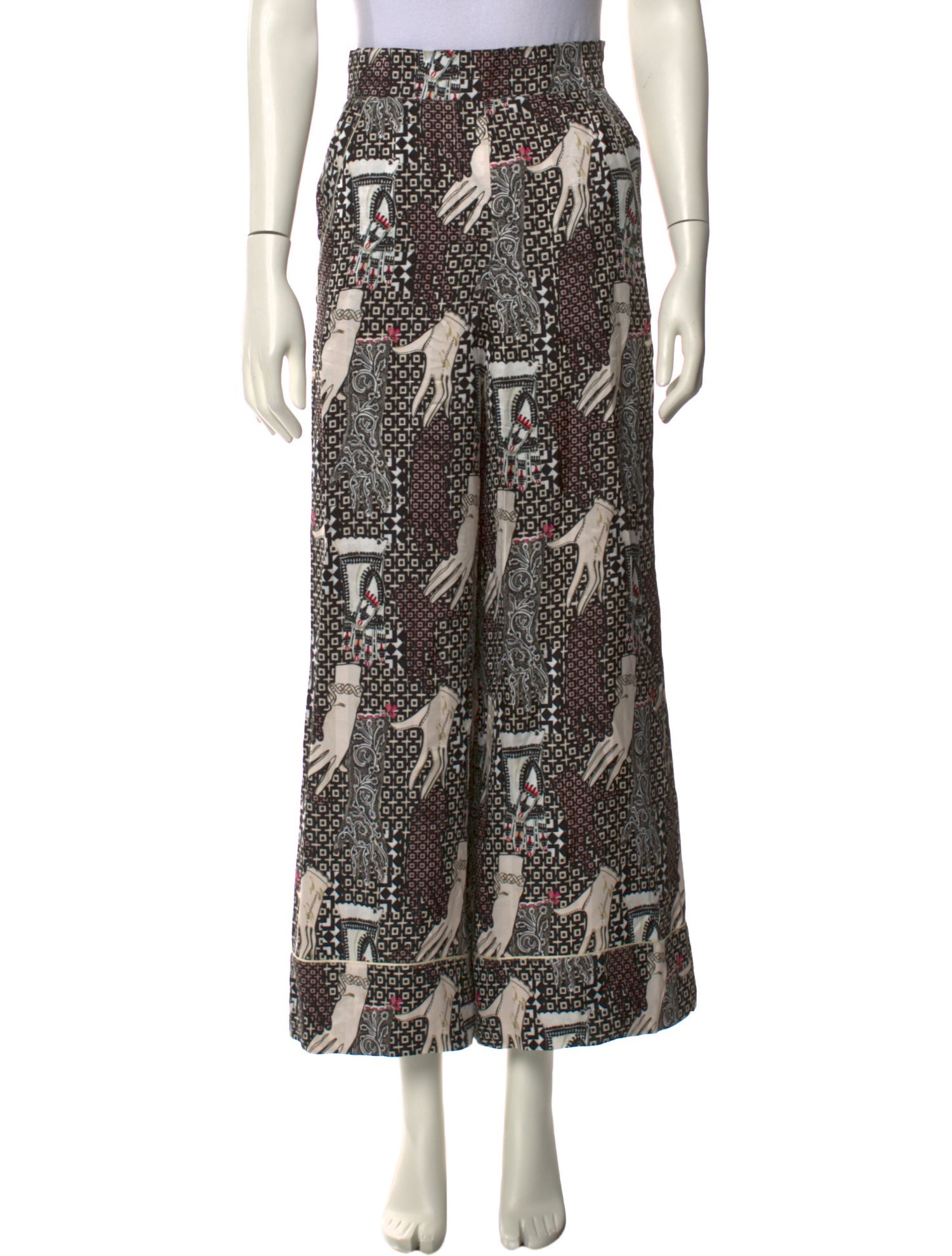 Temperley London Printed Wide Leg Pants