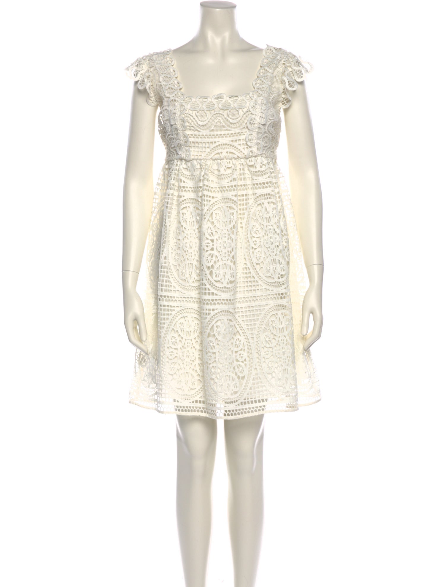Temperley London Lace Pattern Mini Dress