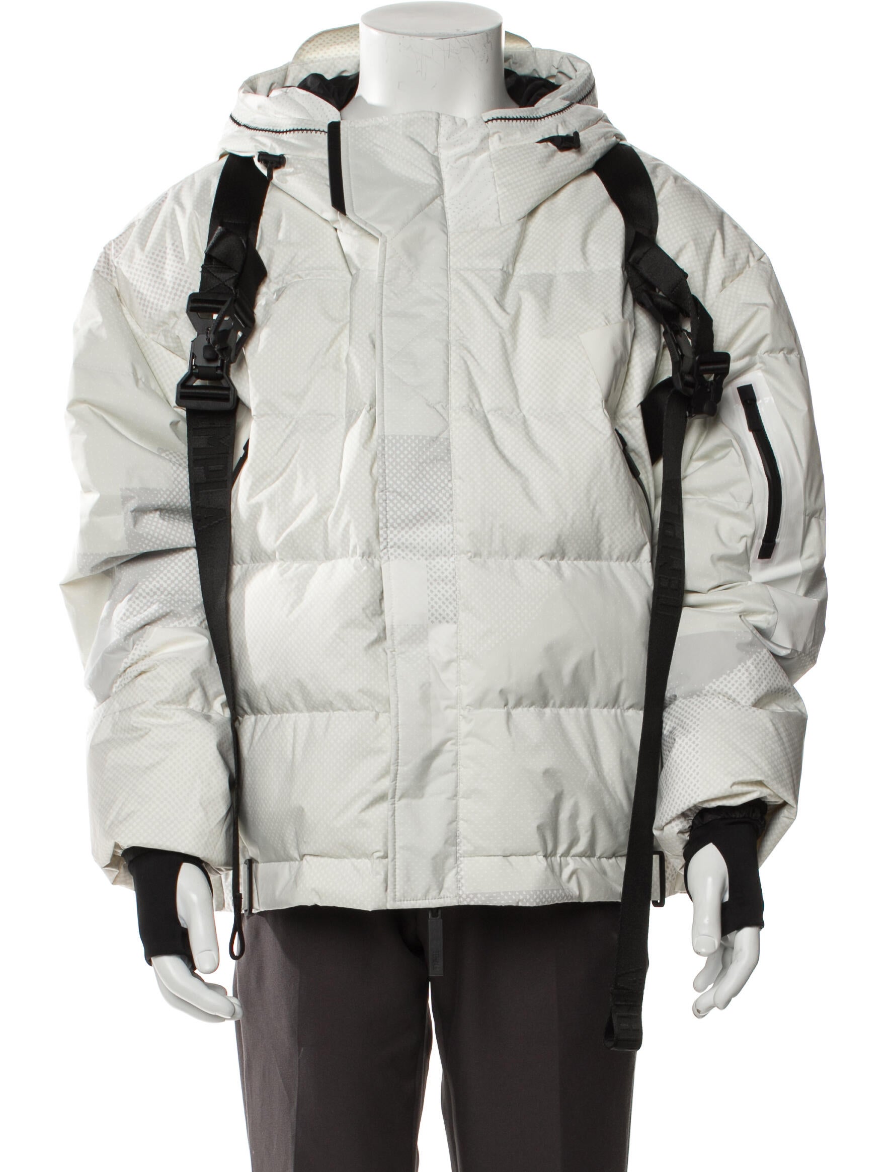 Templa Colorblock Pattern Puffer Coat