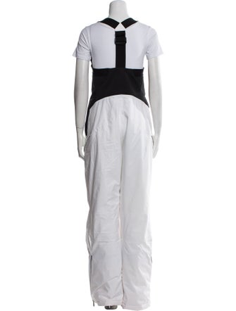 Templa Colorblock Pattern Square Neckline Overalls
