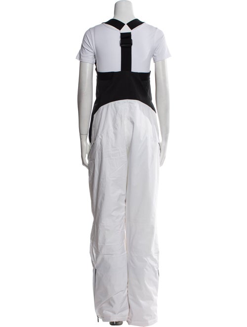 Templa Colorblock Pattern Square Neckline Overalls