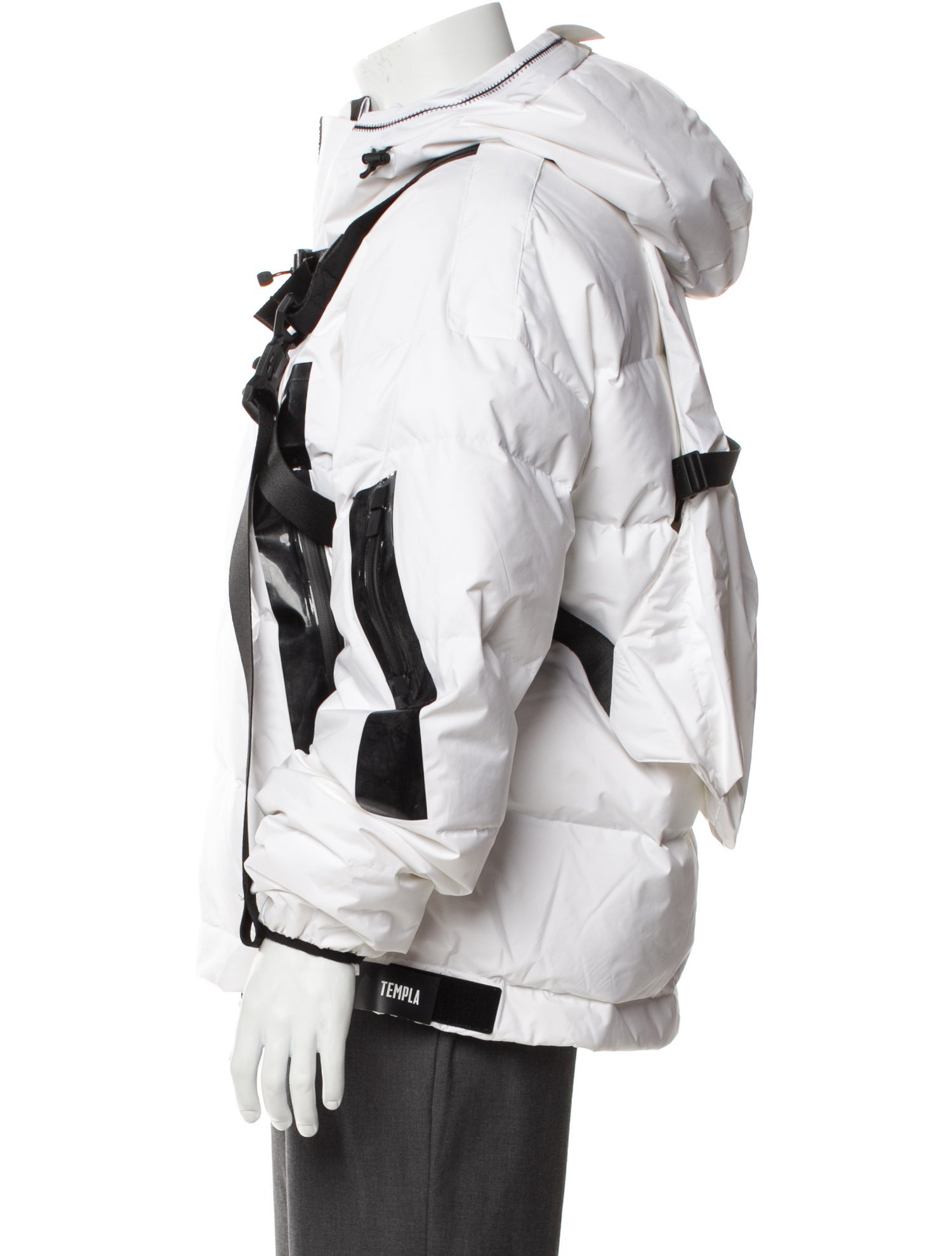 Templa Colorblock Pattern Puffer Coat