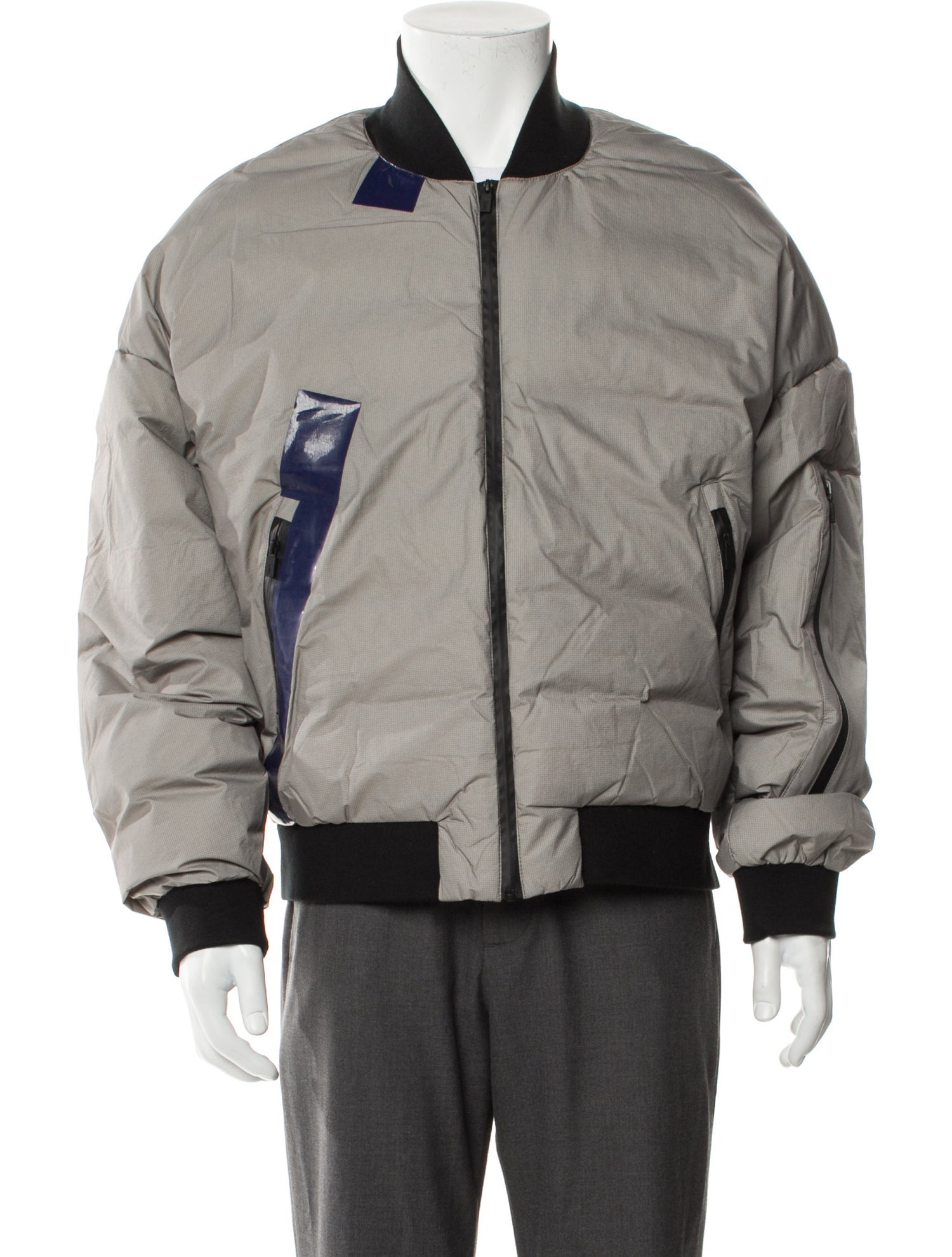 Templa Colorblock Pattern Bomber Jacket