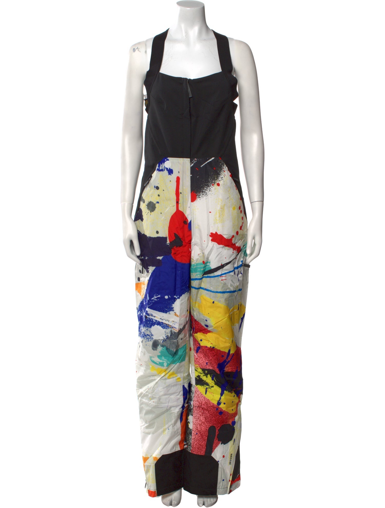 Templa Graphic Print Square Neckline Jumpsuit