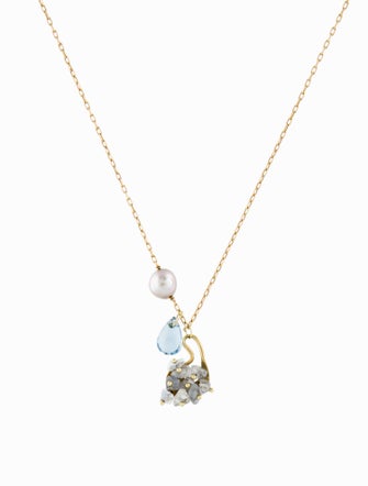 Ten Thousand Things 18K Pearl, Sapphire & Aquamarine Pendant Necklace