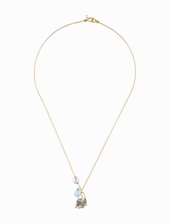 Ten Thousand Things 18K Pearl, Sapphire & Aquamarine Pendant Necklace