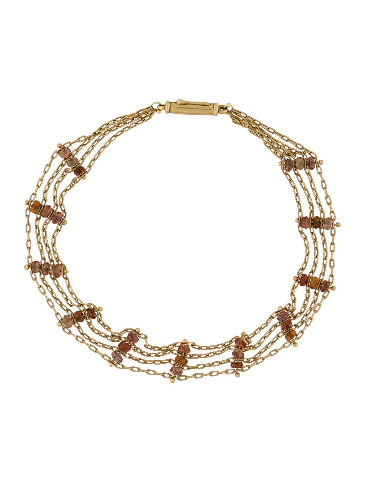 Ten Thousand Things Garnet Bead Triple Strand Bracelet