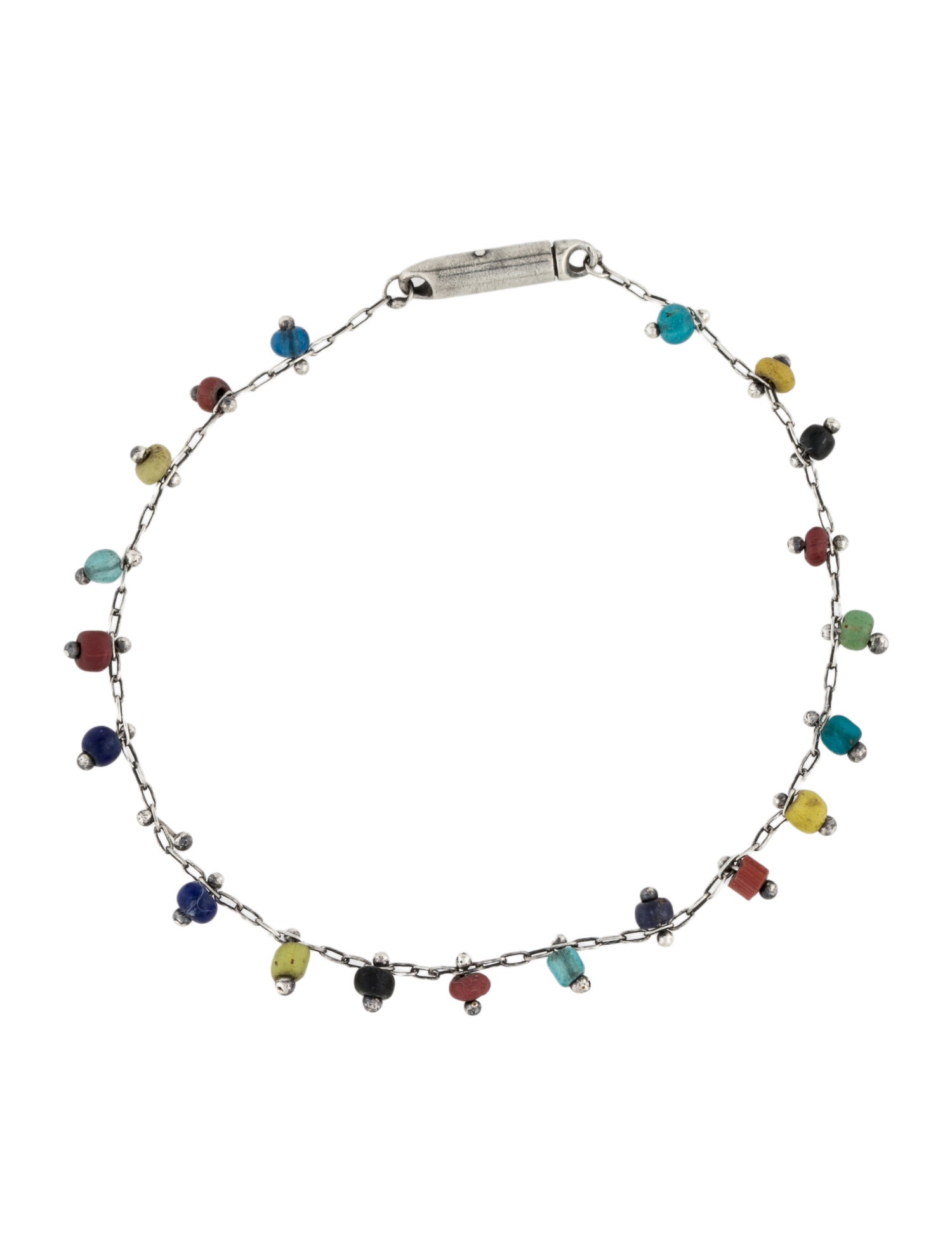 Ten Thousand Things Ancient Bead Studded Fine Chain Bracelet