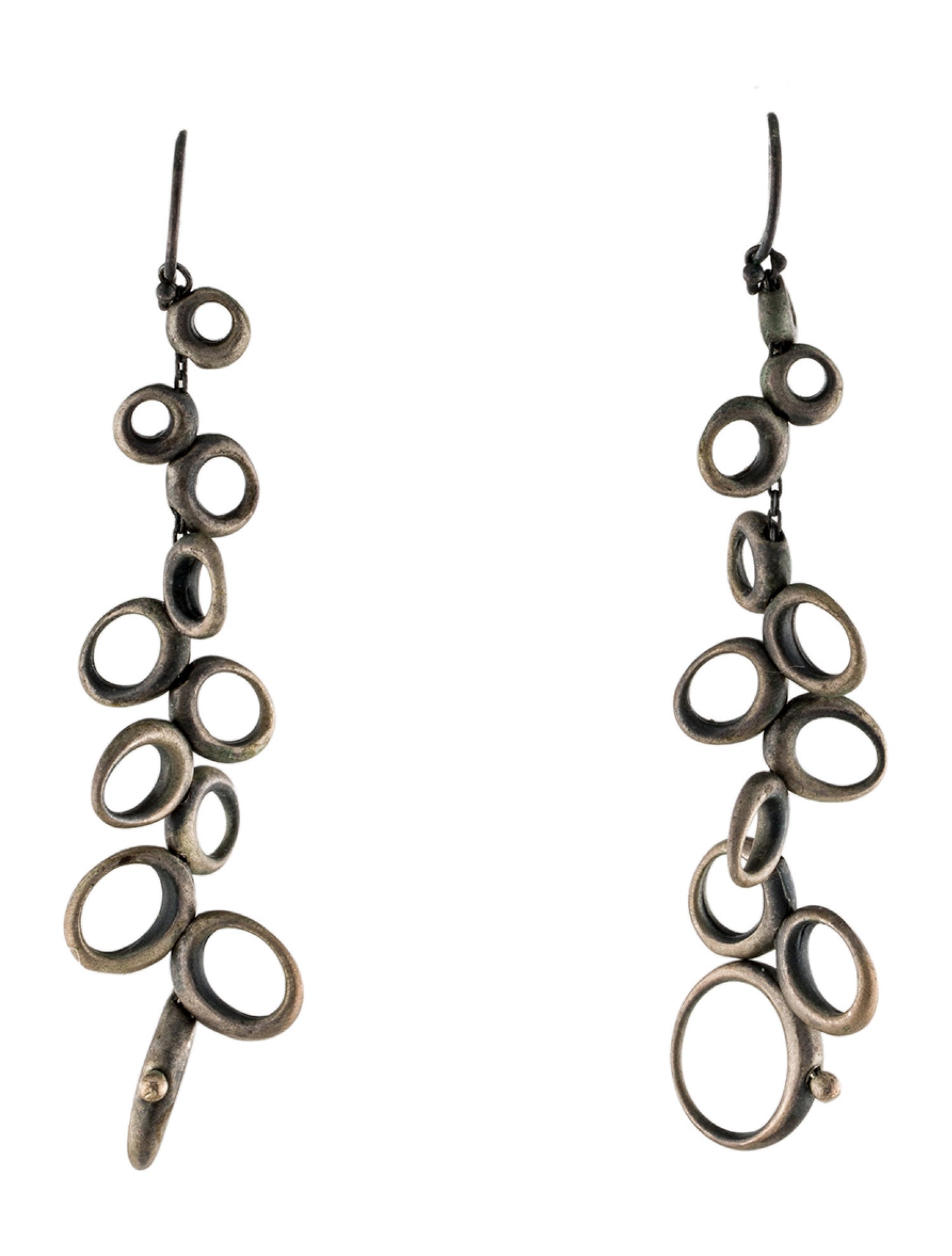 Ten Thousand Things Long Dancing Ovals Drop Earrings