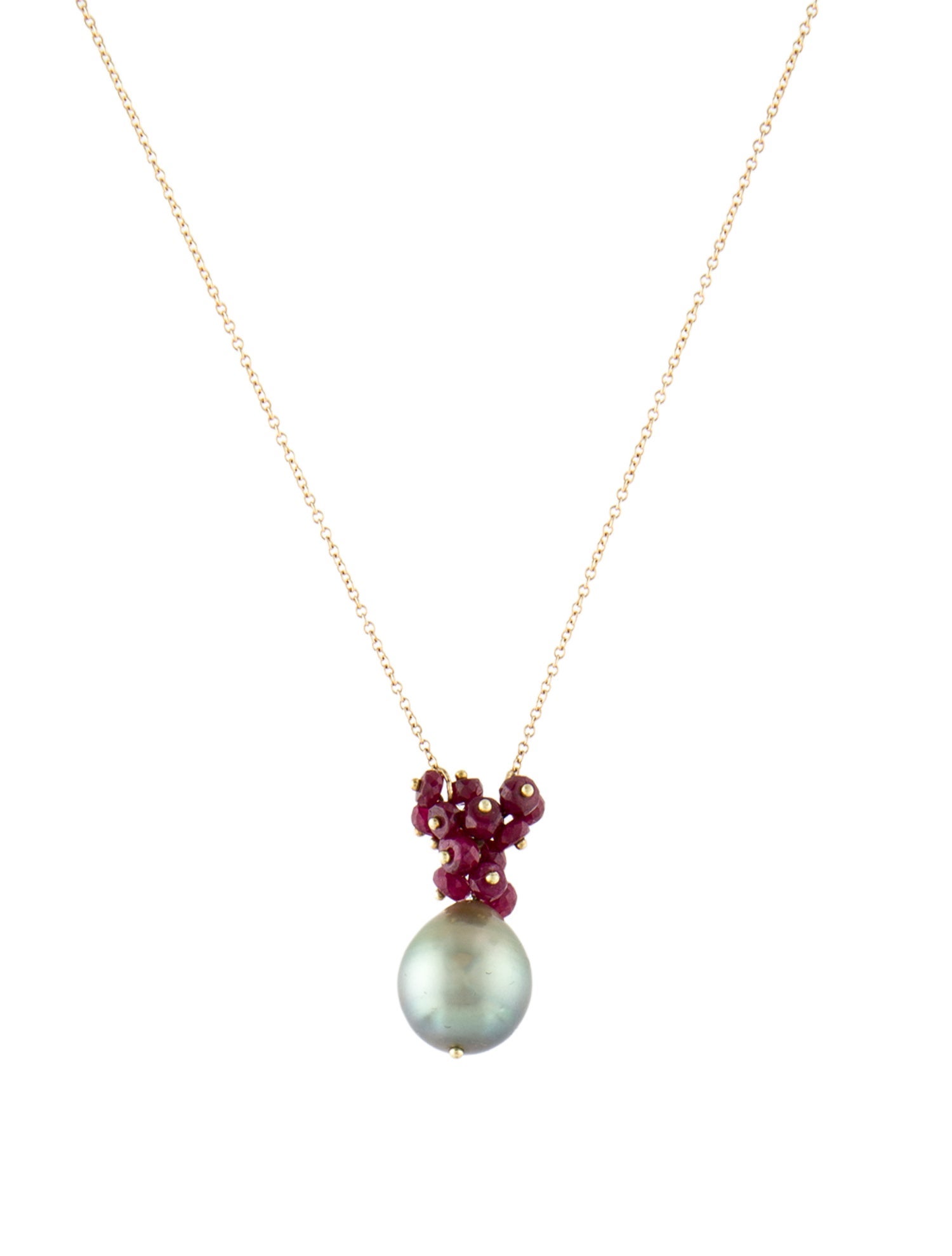 Ten Thousand Things Pearl & Ruby Beaded Pendant Necklace