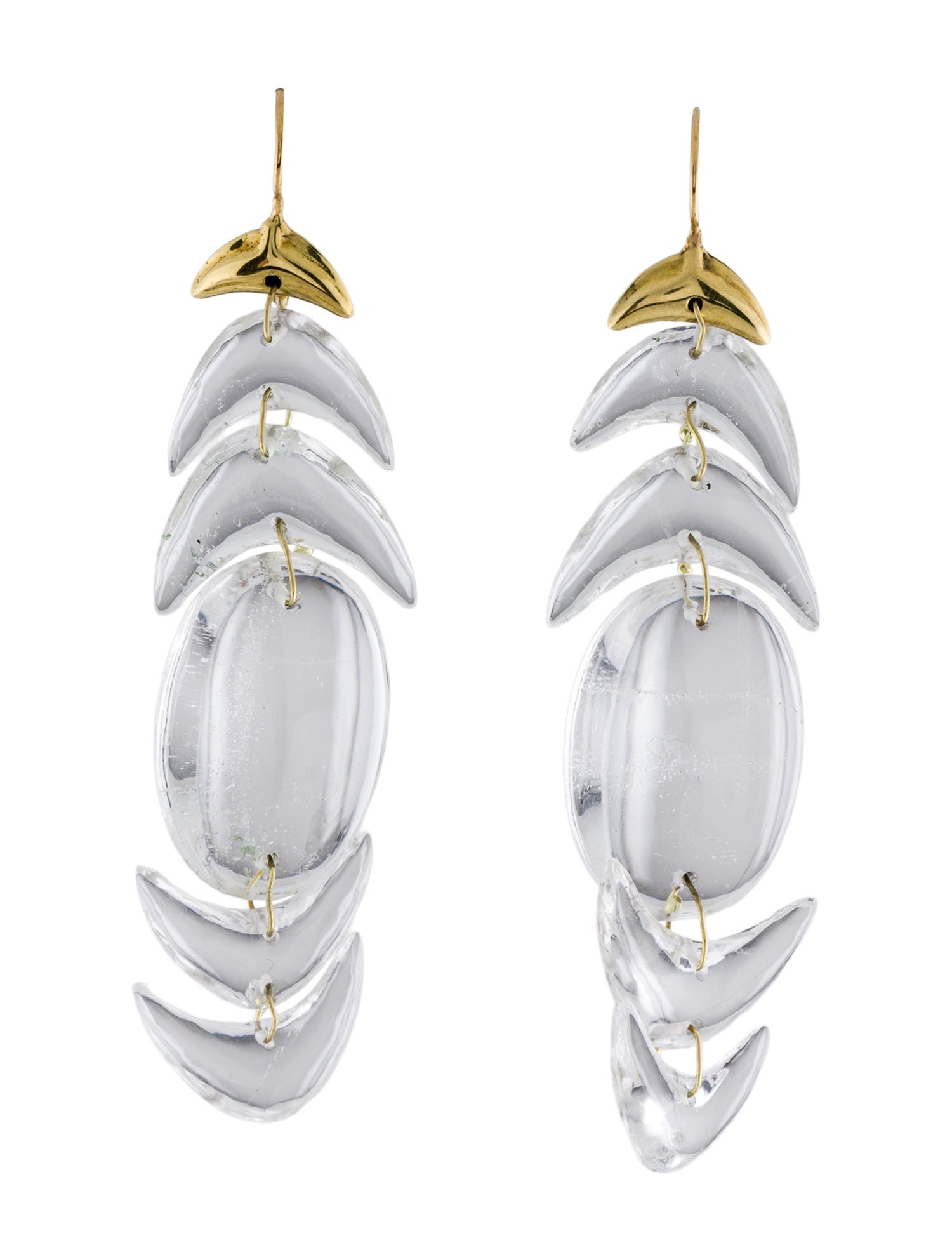 Ten Thousand Things 18K Quartz Double Peacock Drop Earrings