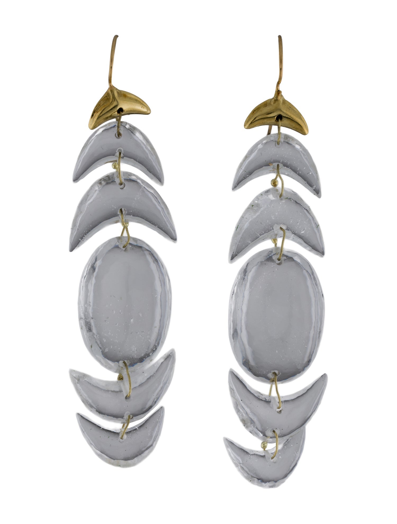 Ten Thousand Things 18K Quartz Double Peacock Drop Earrings