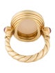 Theo Fennell 18K Shell Cameo & Ruby Cocktail Ring