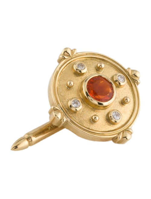 Theo Fennell 18K Diamond & Fire Opal Shirt Stud Set