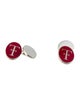Theo Fennell Enamel TF Pink Oval Cufflinks