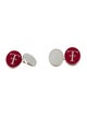 Theo Fennell Enamel TF Pink Oval Cufflinks