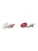 Theo Fennell Enamel TF Pink Oval Cufflinks