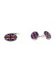 Theo Fennell Enamel Union Jack Oval Cufflinks
