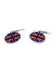 Theo Fennell Enamel Union Jack Oval Cufflinks