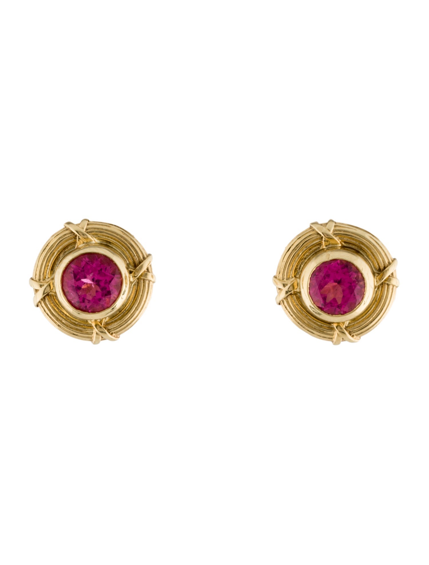 Theo Fennell 18K 1.32ctw Tourmaline Stud Earrings