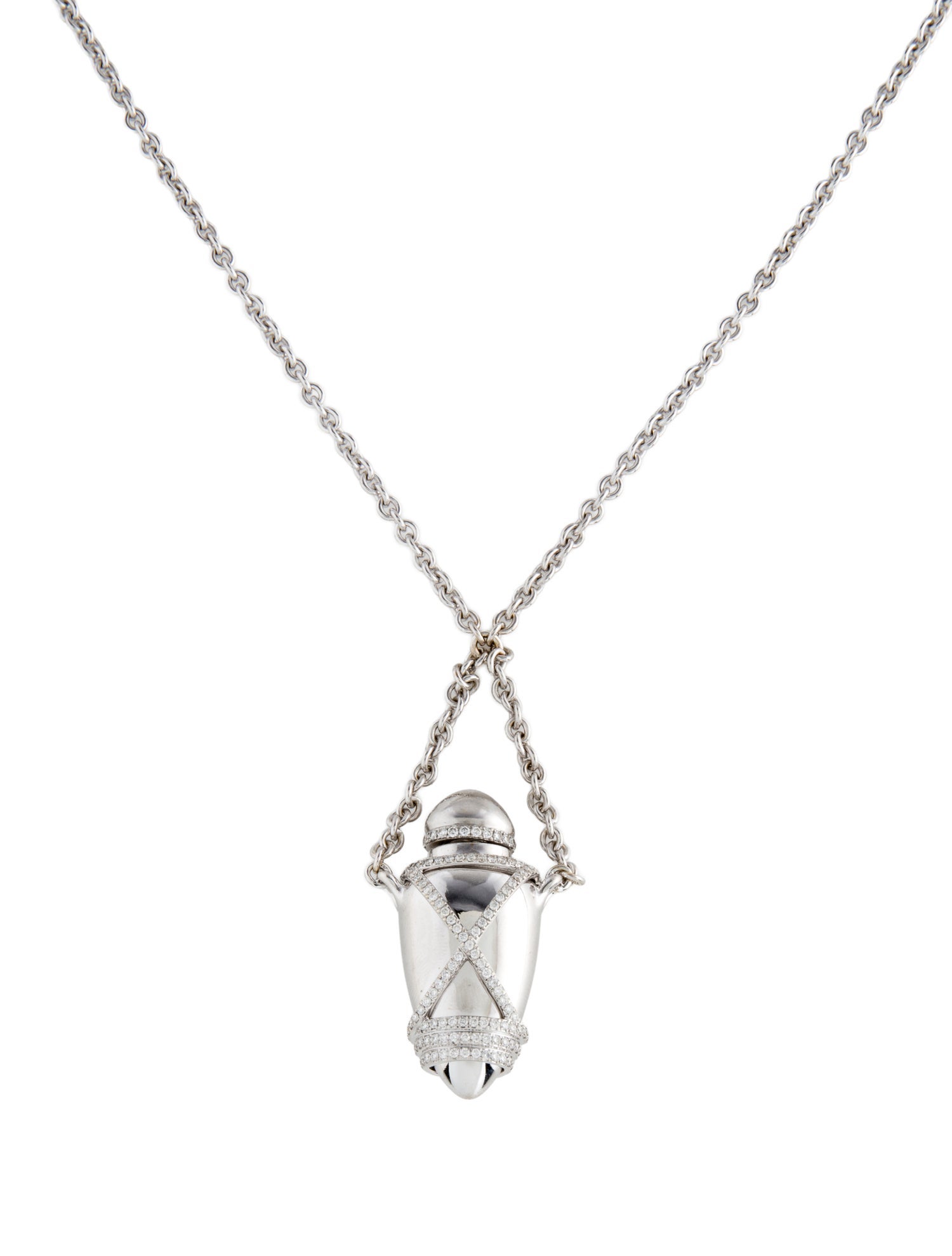 Theo Fennell 18K Diamond Ampoule Necklace