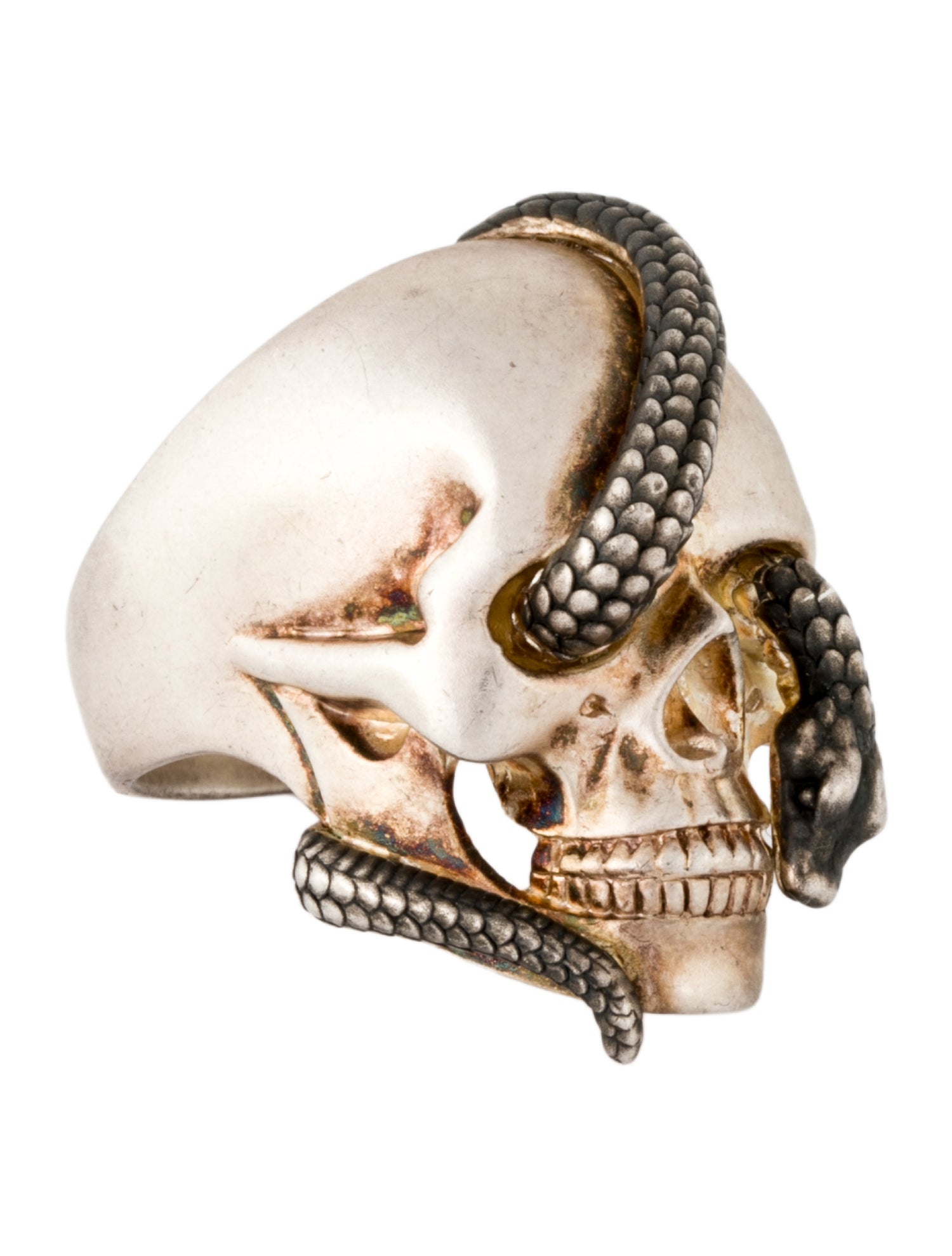 Theo Fennell Snake/Skull Signet Ring