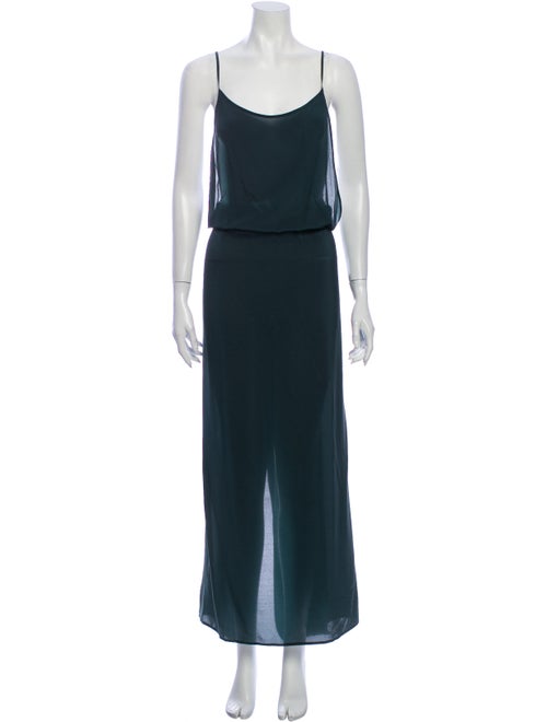 Ter et Bantine Silk Long Dress Green