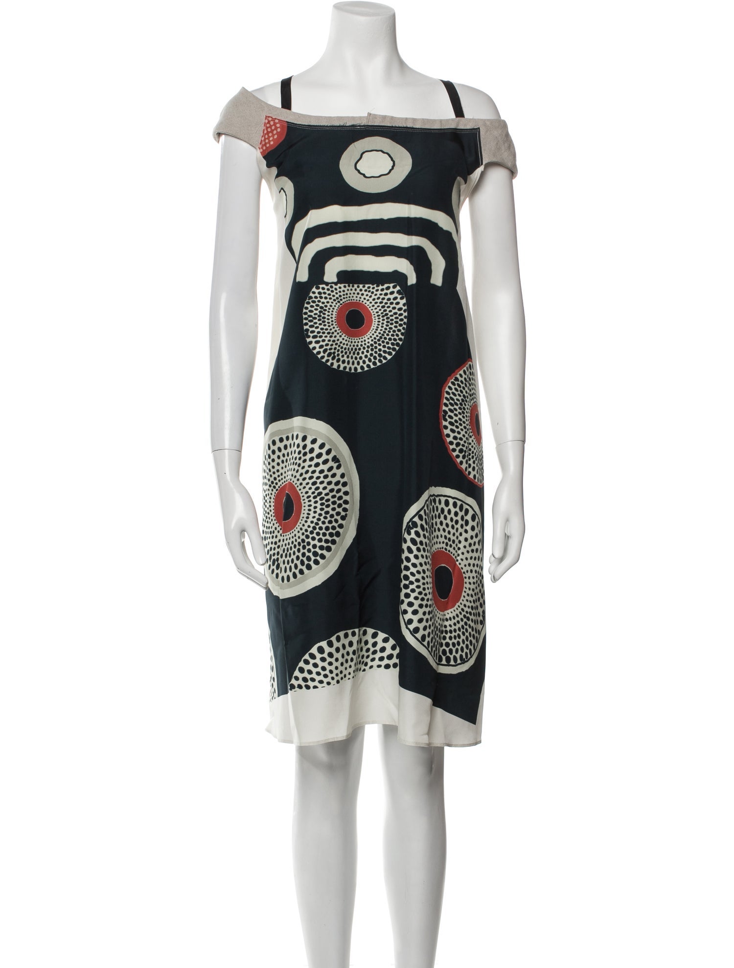 Ter et Bantine Silk Knee-Length Dress