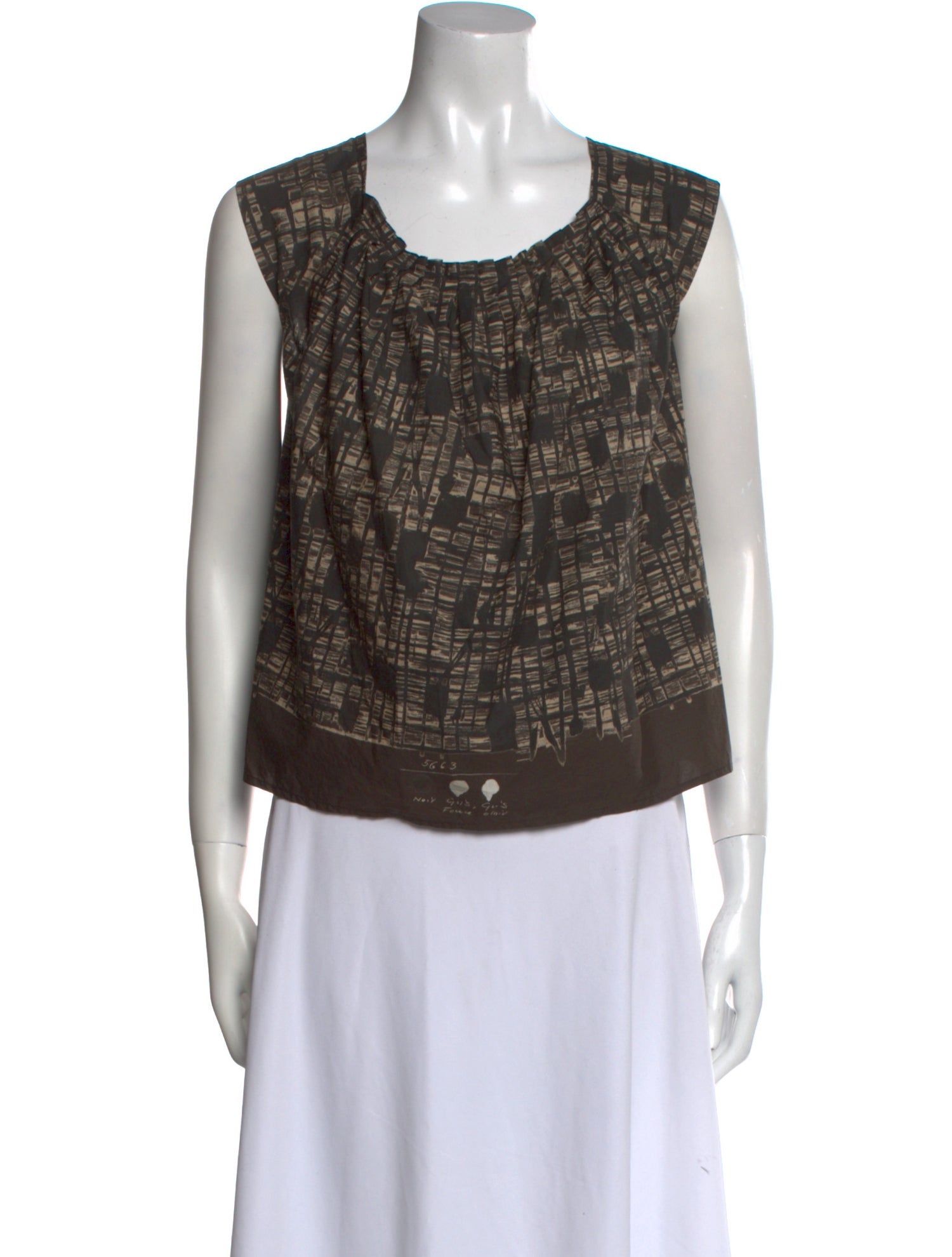 Ter et Bantine Printed Scoop Neck Top