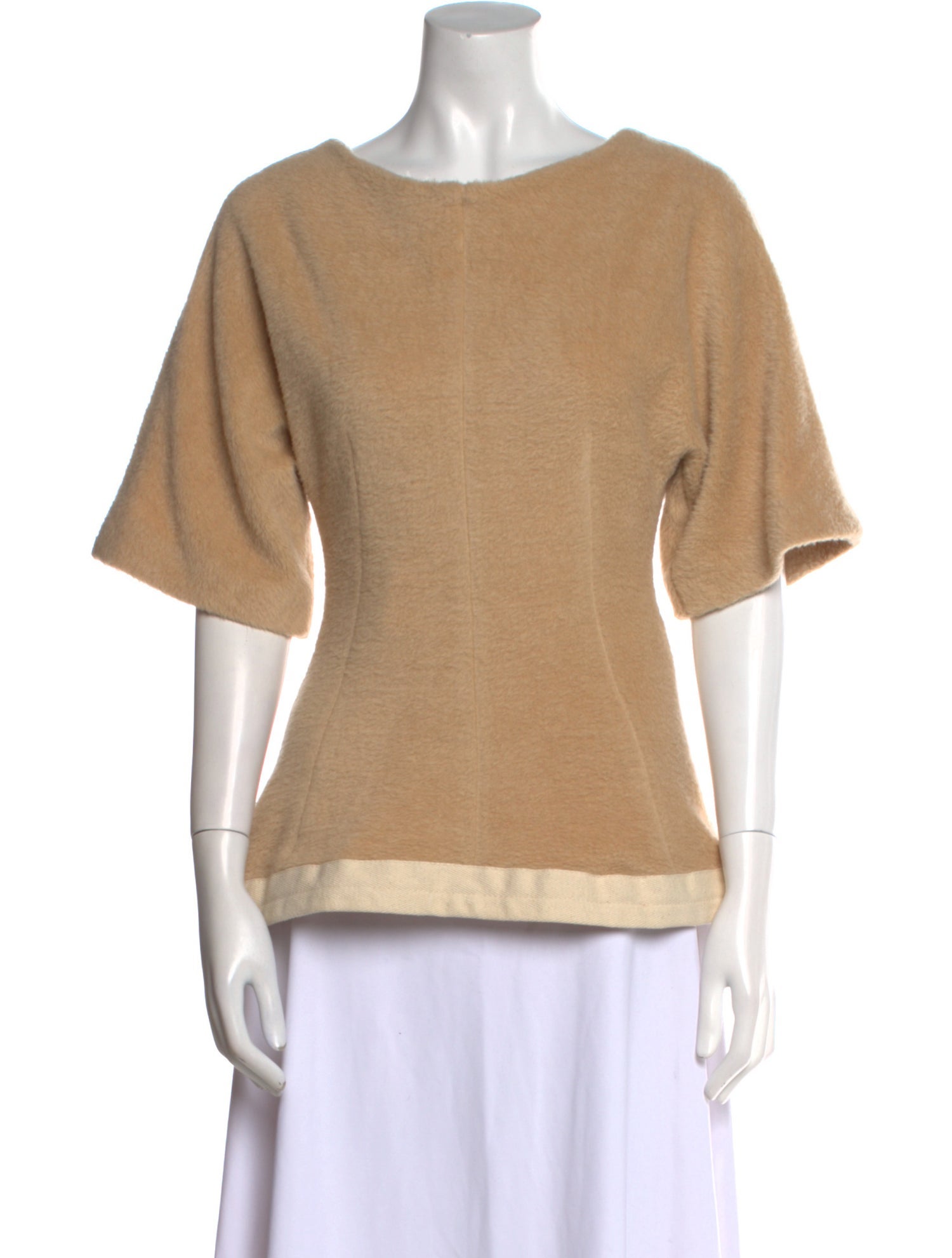 Ter et Bantine Virgin Wool Bateau Neckline Top