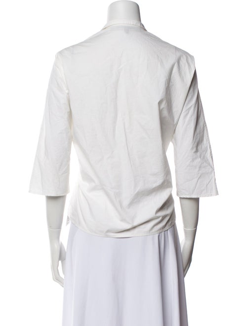 Ter et Bantine V-Neck Three-Quarter Sleeve Crop Top