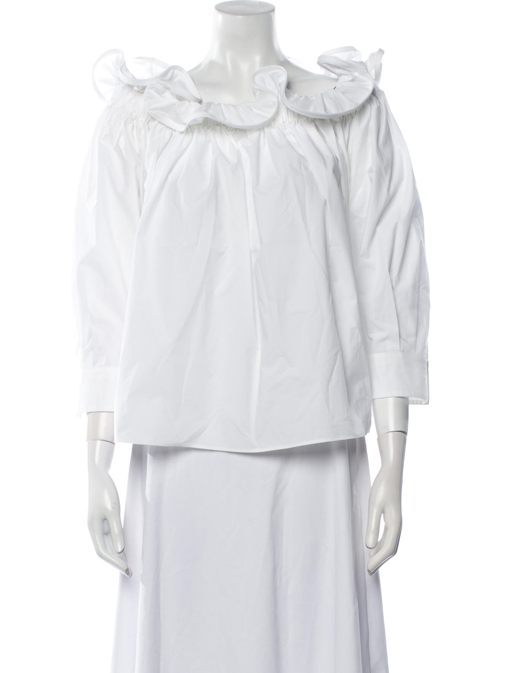 Ter et Bantine Cowl Neck Three-Quarter Sleeve Blouse