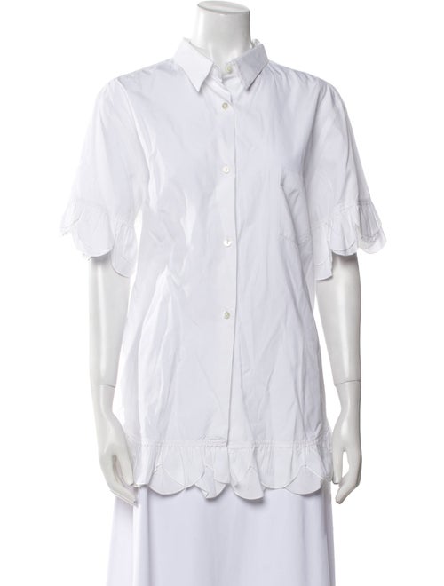 Ter et Bantine Short Sleeve Button-Up Top