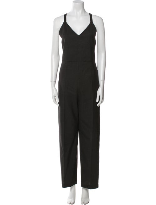 Ter et Bantine Virgin Wool V-Neck Jumpsuit